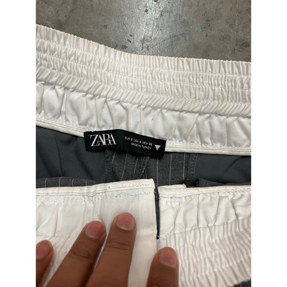Zara - Pinstripe Boxer Pants/ / S / Gray - Picture 10 of 10